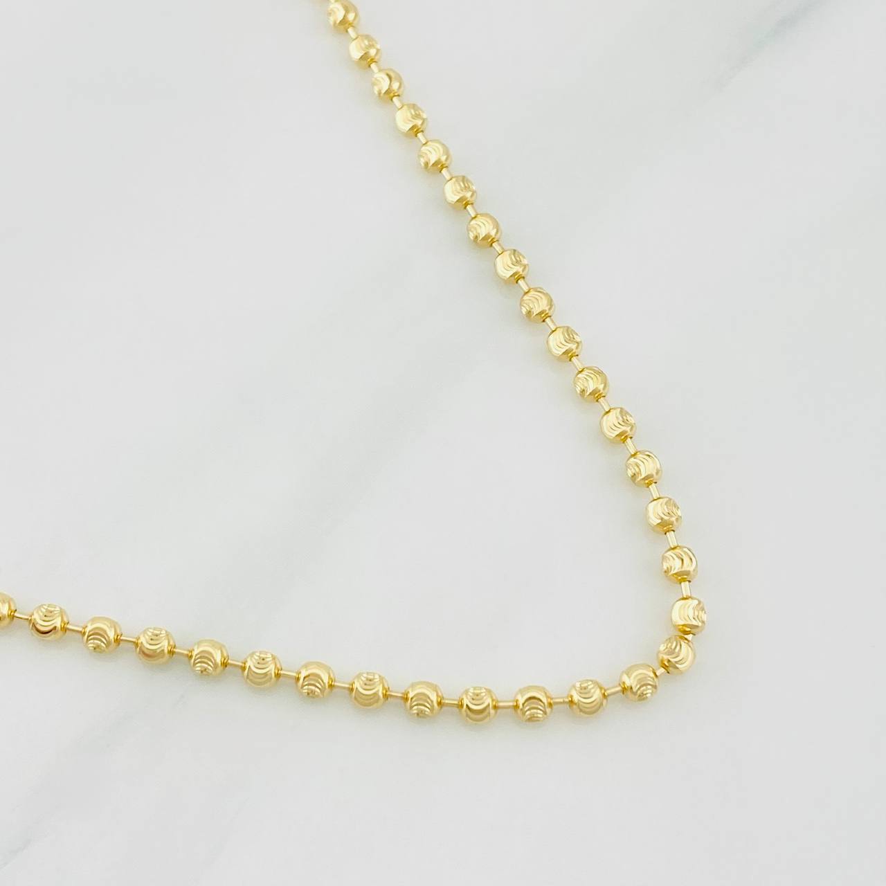 Cadena Militar Media Luna 10.65g / 60cm / 2.3mm Oro Amarillo 18K