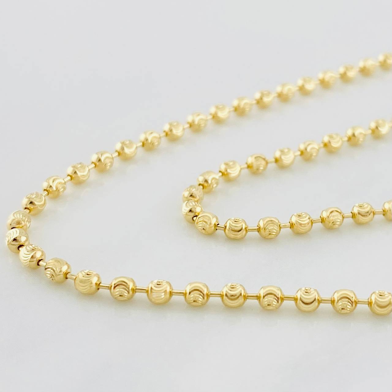 Cadena Militar Media Luna 10.65g / 60cm / 2.3mm Oro Amarillo 18K