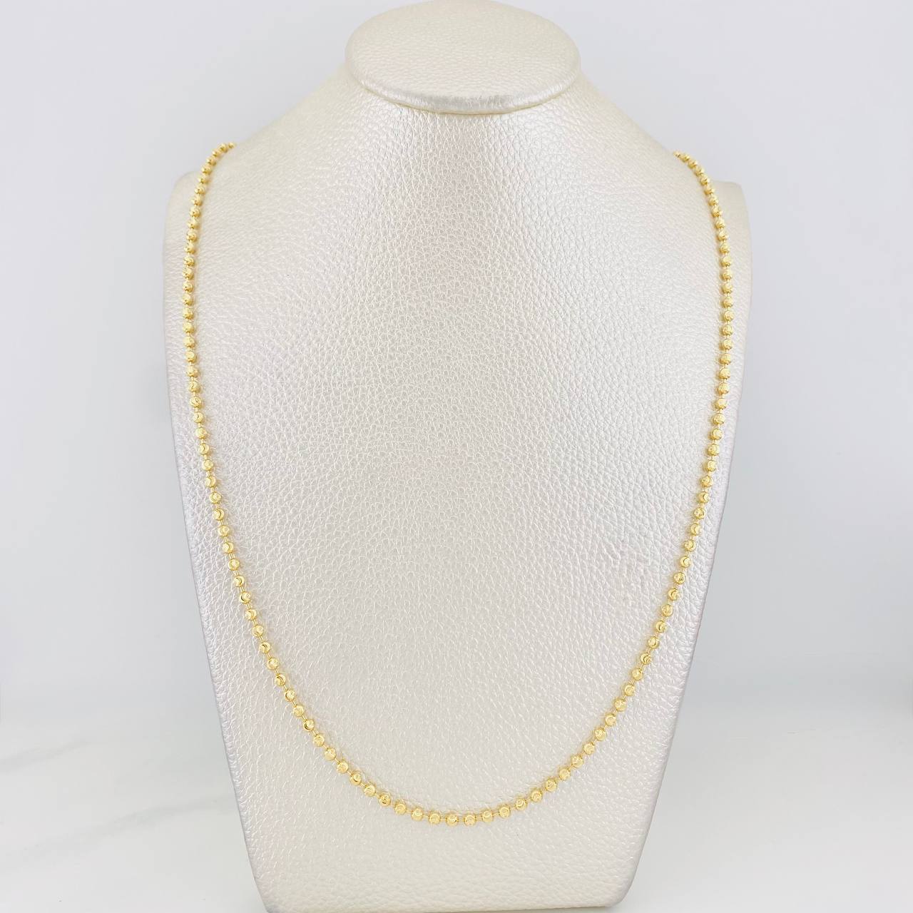 Cadena Militar Media Luna 10.65g / 60cm / 2.3mm Oro Amarillo 18K