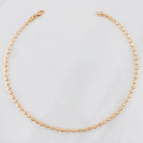 Tobillera Militar Media Luna 4.7g / 26cm / 2.4mm Oro Rosa 18K