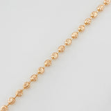 Tobillera Militar Media Luna 4.7g / 26cm / 2.4mm Oro Rosa 18K