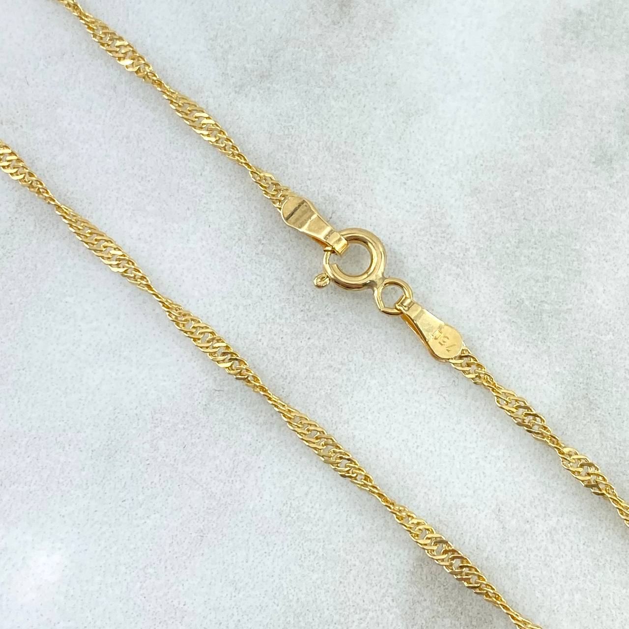 Cadena Singapur 1.55gr / 50cm / 1.1mm Oro Amarillo +3 18K ©