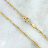 Cadena Singapur 1.55gr / 50cm / 1.1mm Oro Amarillo +3 18K ©