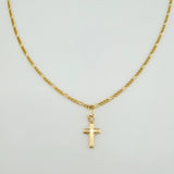 Set Cadena y Dije Figaro + Cruz 1.7gr / 50.1cm / 1.25mm Oro Amarillo 18K (Oferta) $