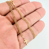 Set Cadena y Dije Figaro + Cruz 1.7gr / 50.1cm / 1.25mm Oro Amarillo 18K (Oferta) $