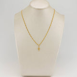 Set Cadena y Dije Figaro + Cruz 1.7gr / 50.1cm / 1.25mm Oro Amarillo 18K (Oferta) $