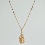Set Cadena y Dije Veneciana + Virgen Guadalupe 1.2gr / 40.2cm / 0.52mm Oro Amarillo 18K (Oferta) &
