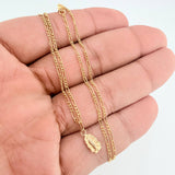 Set Cadena y Dije Figaro + Virgen Guadalupe 1.7gr / 50cm / 1.37mm Oro Amarillo 18K (Oferta) $