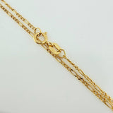 Set Cadena y Dije Figaro + Virgen Guadalupe 1.45gr / 50cm / 1.24mm Oro Amarillo 18K (Oferta) $