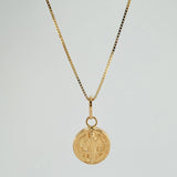 Set Cadena y Dije Veneciana + San Benito 1.45gr / 50cm / 0.45mm Oro Amarillo 18K (Oferta) $