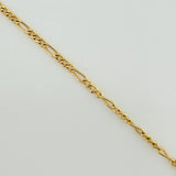 Set Cadena y Dije Figaro + San Benito 1.85gr / 50.3cm / 1.27mm Oro Amarillo 18K (Oferta) $