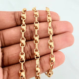 Cadena Rustica Burbujas 15.2 g / 63 cm / 4.5 mm Oro Amarillo 18K