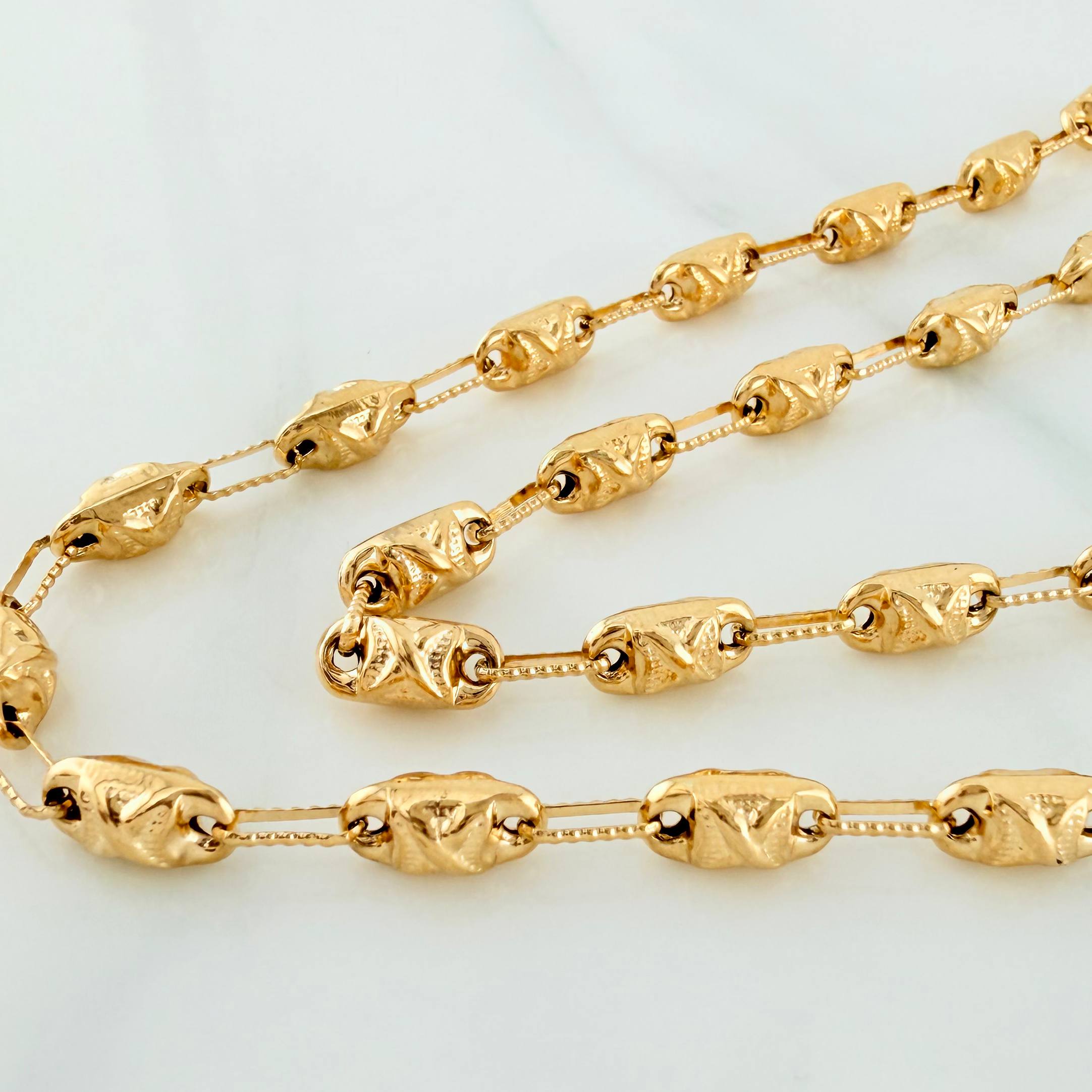 Cadena Rustica X 14.1 g / 62 cm / 3.9 mm Oro Amarillo 18K