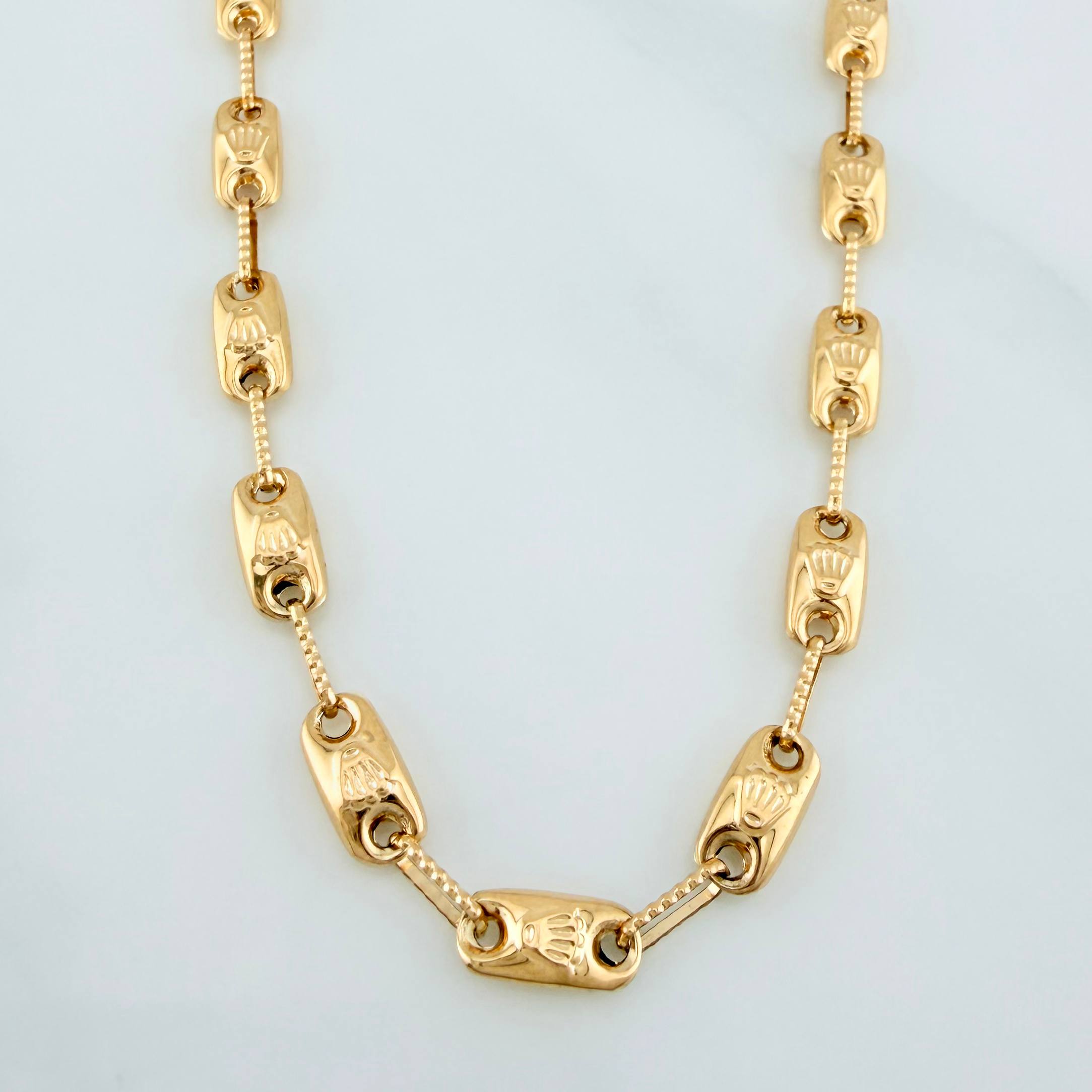 Cadena Rustica Corona 12.45 g / 61 cm / 4.2 mm Oro Amarillo 18K