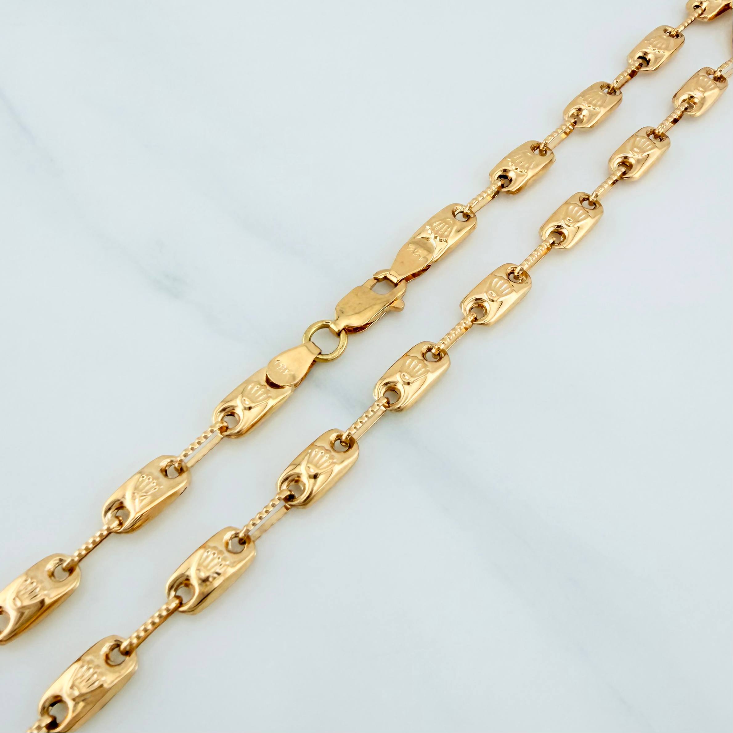 Cadena Rustica Corona 12.45 g / 61 cm / 4.2 mm Oro Amarillo 18K