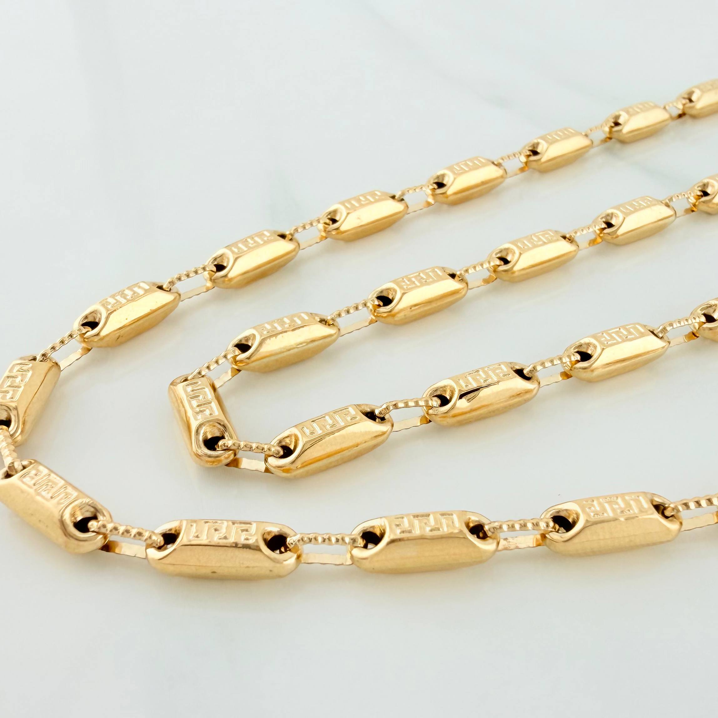 Cadena Rustica Tribal 13.9 g / 62 cm / 3.5 mm Oro Amarillo 18K