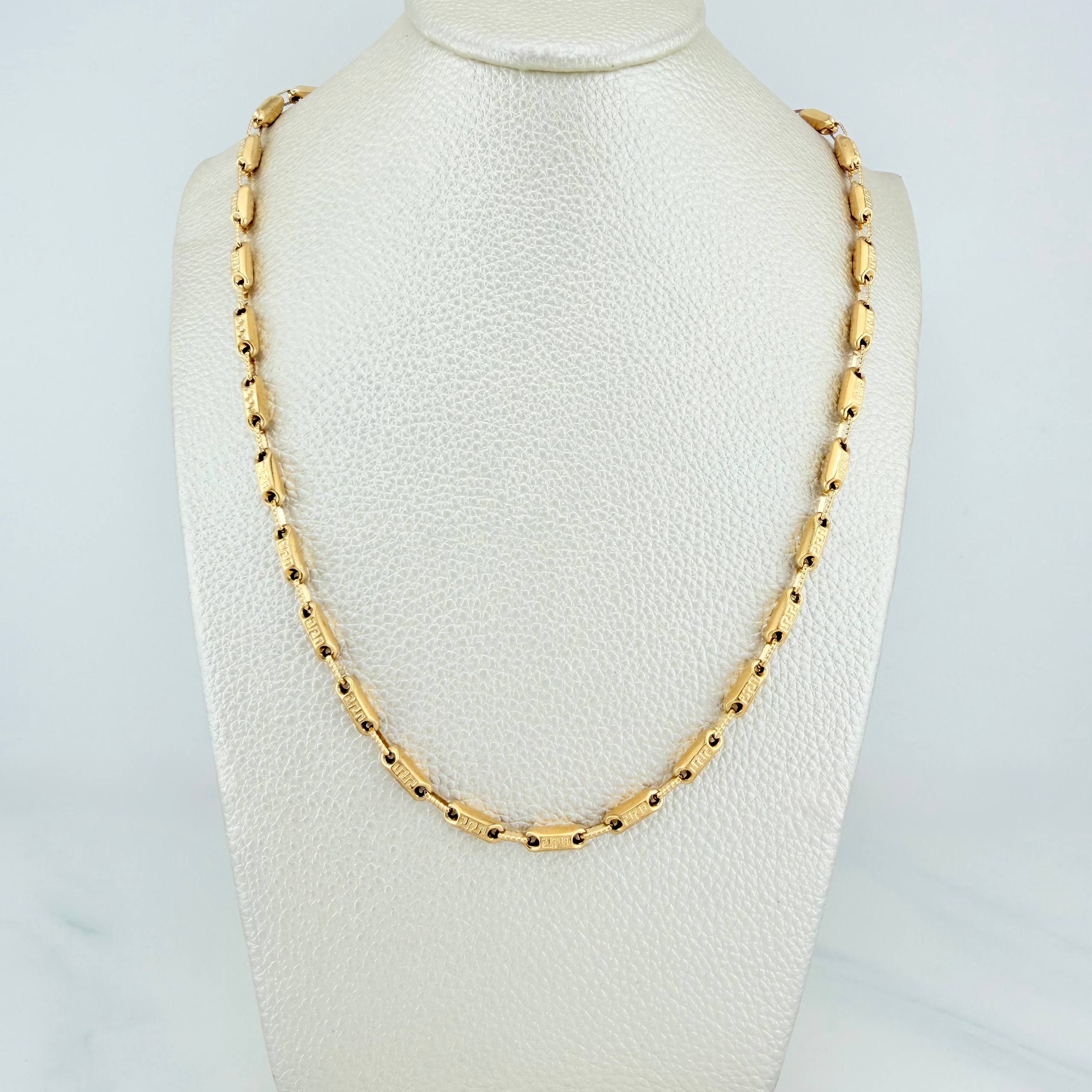 Cadena Rustica Tribal 13.9 g / 62 cm / 3.5 mm Oro Amarillo 18K