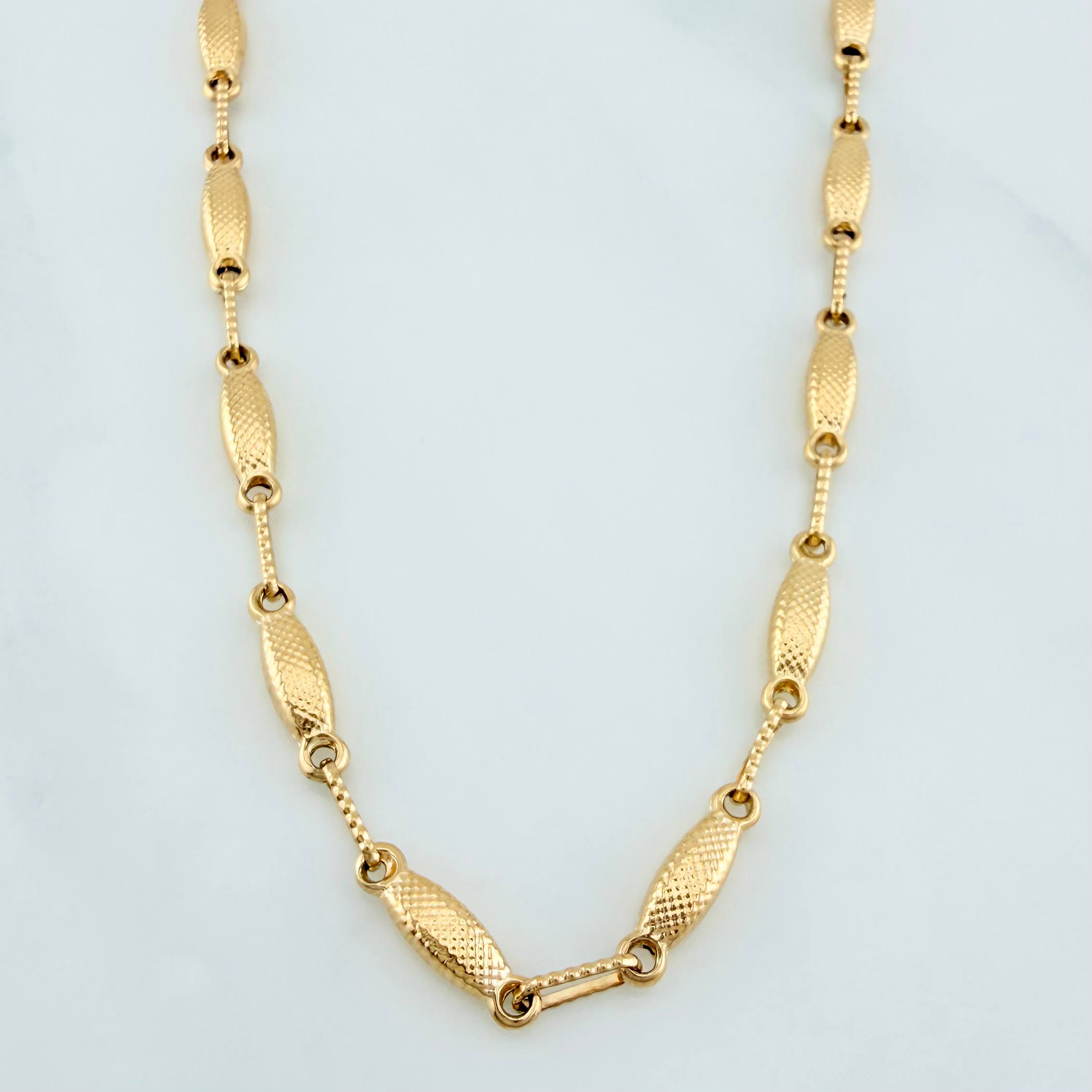 Cadena Rustica Eslabon 10.55 g / 62 cm / 4 mm Oro Amarillo 18K