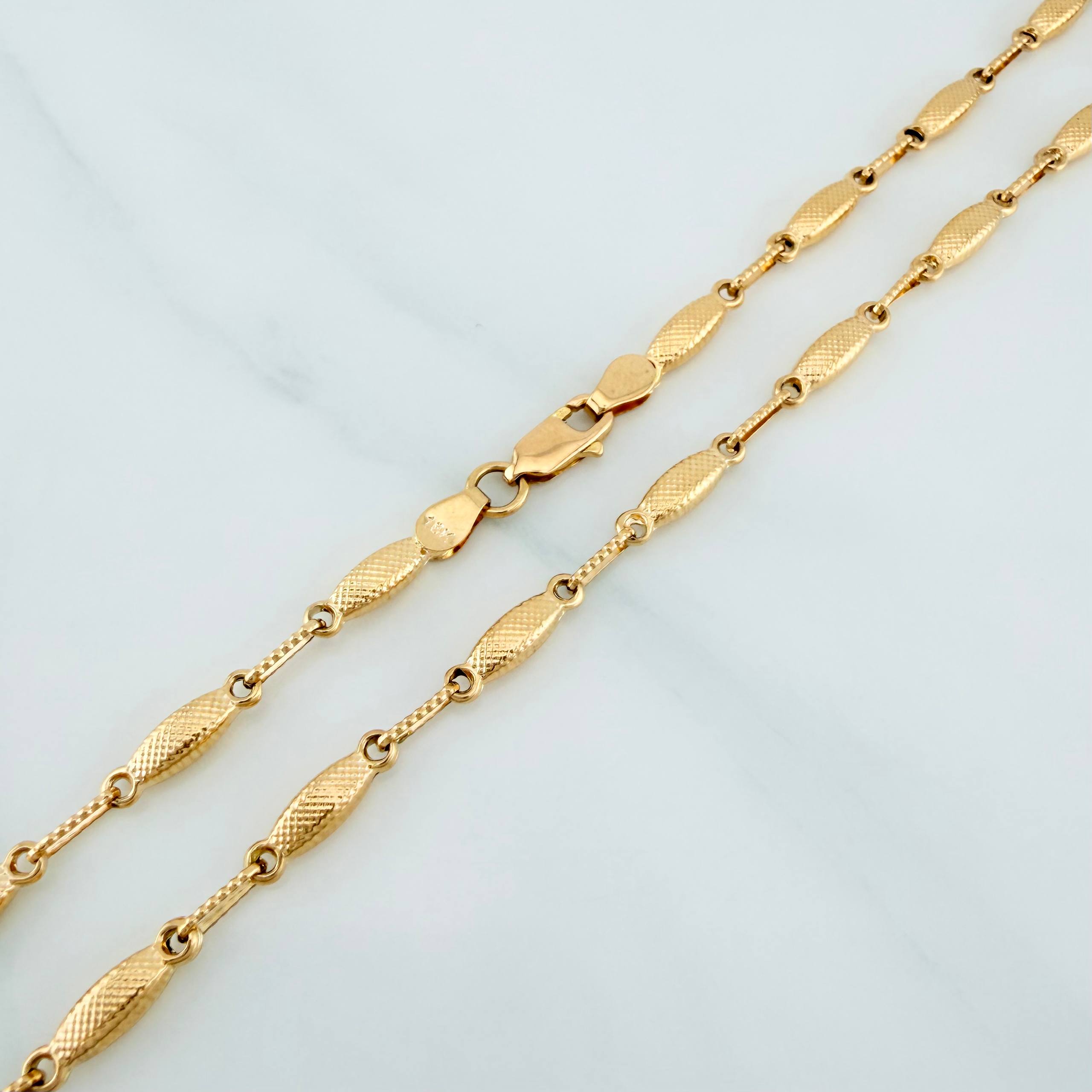 Cadena Rustica Eslabon 10.55 g / 62 cm / 4 mm Oro Amarillo 18K