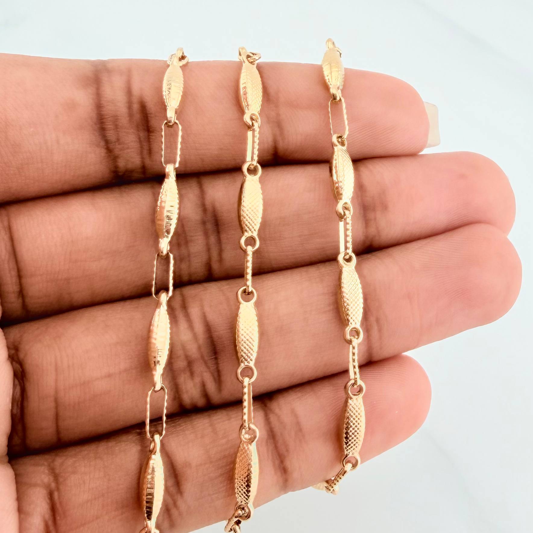 Cadena Rustica Eslabon 10.55 g / 62 cm / 4 mm Oro Amarillo 18K