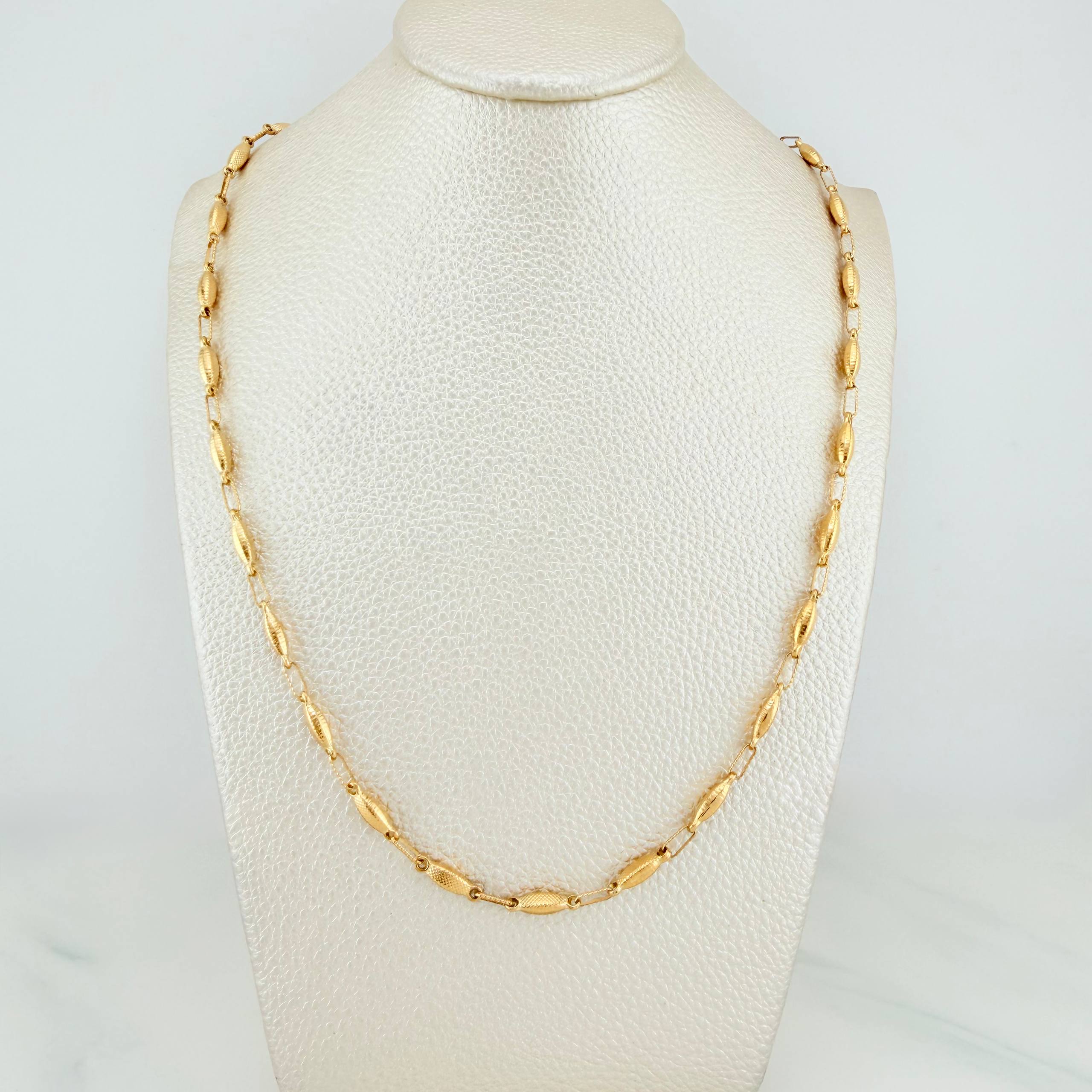 Cadena Rustica Eslabon 10.55 g / 62 cm / 4 mm Oro Amarillo 18K