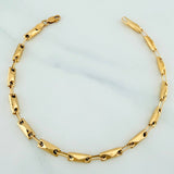 Pulso Rustico Rombos 4.7 g / 21 cm / 3.55 mm Oro Amarillo 18K
