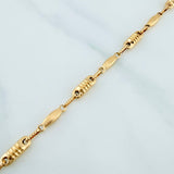 Tobillera Rustica Eslabon Tornillo 5.4 g / 26.5 cm / 3.9 mm Oro Amarillo 18K