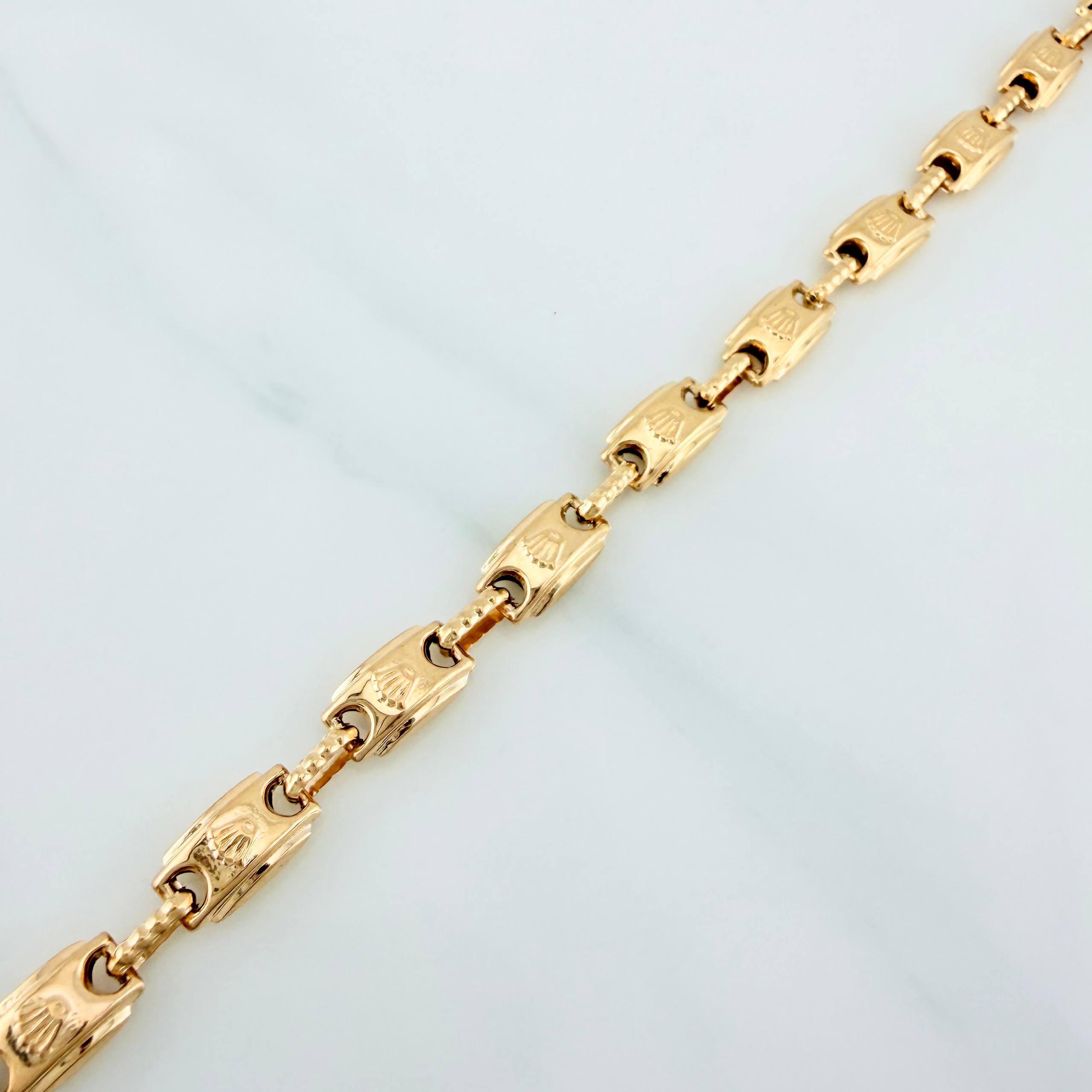 Pulso Rustico Corona 7 g / 21 cm / 5.6 mm Oro Amarillo 18K