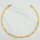 Tobillera Rustica Eslabon 4.6 g / 26 cm / 3.25 mm Oro Amarillo 18K