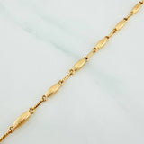Tobillera Rustica Eslabon 4.6 g / 26 cm / 3.25 mm Oro Amarillo 18K