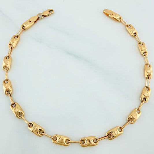 Pulso Rustico Corona 4.5 g / 21.5 cm / 3.9 mm Oro Amarillo 18K