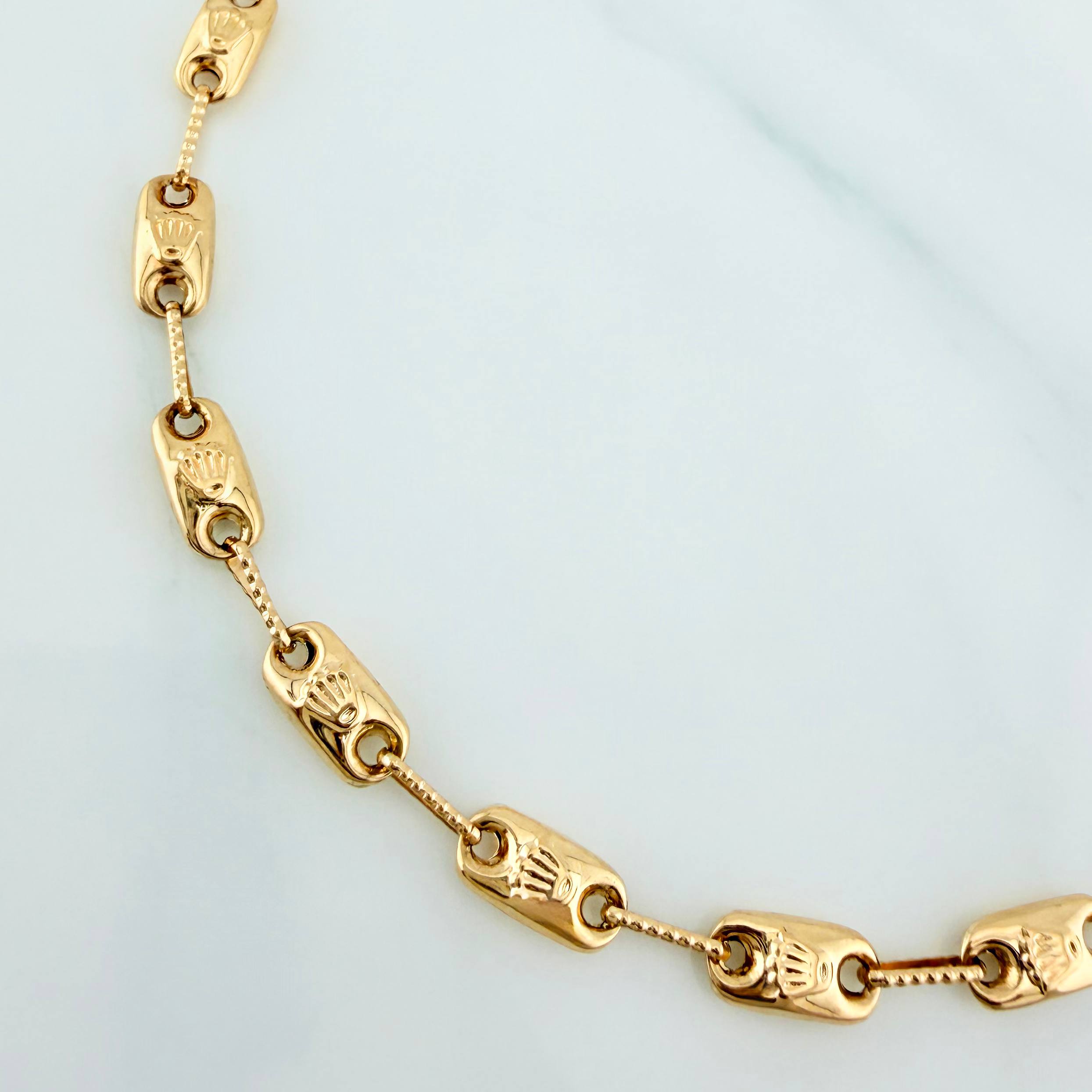 Pulso Rustico Corona 4.5 g / 21.5 cm / 3.9 mm Oro Amarillo 18K
