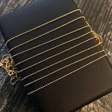 Cadena Militar 1.4gr / 45cm / 0.8mm Oro Amarillo +3