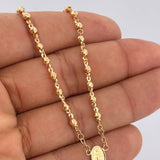 Rosario Virgen Milagrosa 7.8gr / 52.7cm / Oro Amarillo 18K $