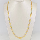 Cadena Cubana 17.95g / 65cm / 4.71mm Dos Oros Amarillo Blanco 18K