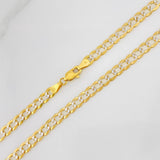Cadena Cubana 17.95g / 65cm / 4.71mm Dos Oros Amarillo Blanco 18K
