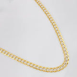 Cadena Cubana 17.95g / 65cm / 4.71mm Dos Oros Amarillo Blanco 18K