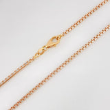 Cadena Veneciana 17.85g / 60cm / 1.8mm Dos Oros Blanco Rosa 18K