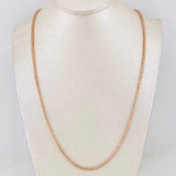 Cadena Veneciana 17.85g / 60cm / 1.8mm Dos Oros Blanco Rosa 18K
