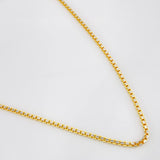Cadena Veneciana 14.1g / 60cm / 1.85mm Dos Oros Amarillo Blanco 18K