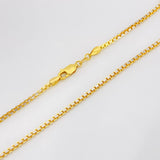 Cadena Veneciana 14.1g / 60cm / 1.85mm Dos Oros Amarillo Blanco 18K
