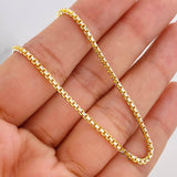 Cadena Veneciana 14.1g / 60cm / 1.85mm Dos Oros Amarillo Blanco 18K