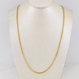 Cadena Veneciana 14.1g / 60cm / 1.85mm Dos Oros Amarillo Blanco 18K