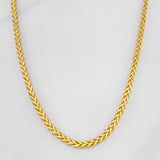 Cadena Franco 19.6g / 65cm / 3.27mm Dos Oros Amarillo Blanco 18K