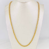 Cadena Franco 19.6g / 65cm / 3.27mm Dos Oros Amarillo Blanco 18K