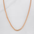 Cadena Veneciana 32.55g / 70cm / 2.7mm Dos Oros Blanco Rosa 18K