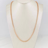 Cadena Veneciana 32.55g / 70cm / 2.7mm Dos Oros Blanco Rosa 18K
