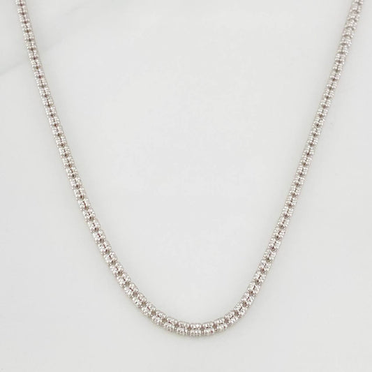 Cadena Ice 15.9g / 60cm / 2.14mm Oro Blanco 18K