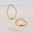 Candongas Clau Ovaladas 1.55g / 2.05cm Oro Amarillo 18K