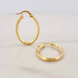Candongas Clau Ovaladas 1.55g / 2.05cm Oro Amarillo 18K